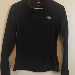 North Face Black Fleece Half-Zip XS